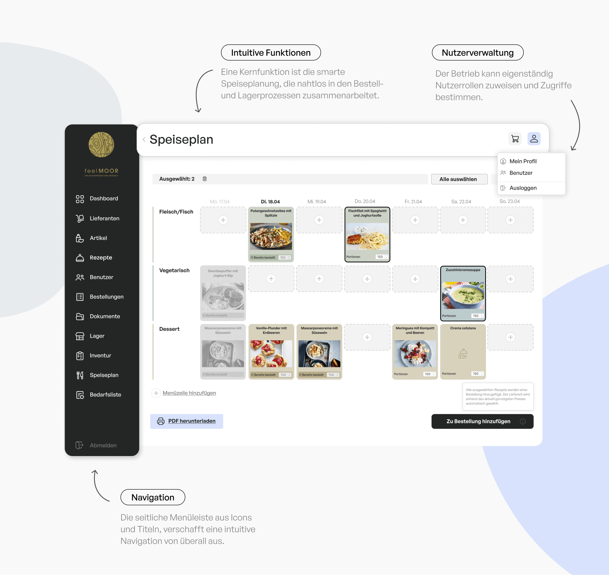 feelMOOR ERP - Behance feelMOOR 3